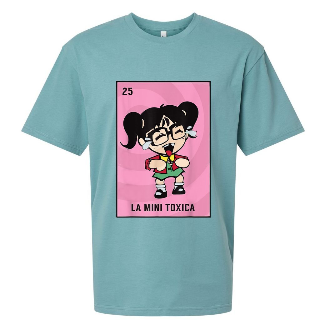 La Mini Toxica Card Mexican Lottery Card Baby Girl Sueded Cloud Jersey T-Shirt