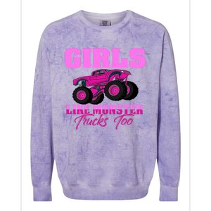 Like Monster Trucks Too Colorblast Crewneck Sweatshirt