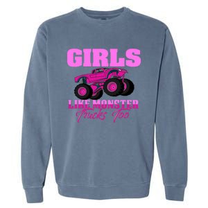 Like Monster Trucks Too Garment-Dyed Sweatshirt