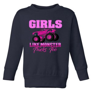 Like Monster Trucks Too Toddler Sweatshirt