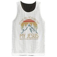 Let Me Tell You About MY JESUS Christian Inspiration vinatge Mesh Reversible Basketball Jersey Tank