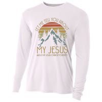 Let Me Tell You About MY JESUS Christian Inspiration vinatge Cooling Performance Long Sleeve Crew