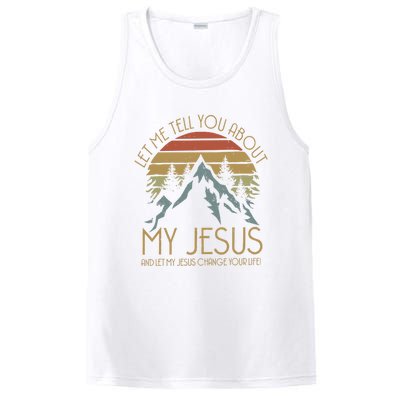 Let Me Tell You About MY JESUS Christian Inspiration vinatge PosiCharge Competitor Tank