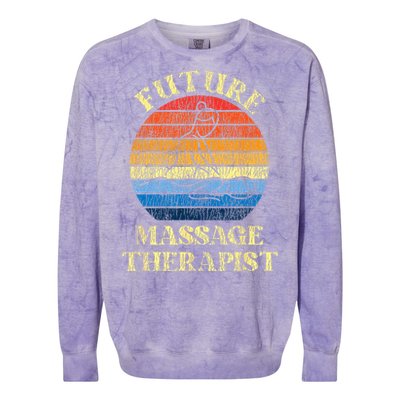 Licensed Massage Therapist Therapy Future Retro Colorblast Crewneck Sweatshirt