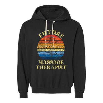 Licensed Massage Therapist Therapy Future Retro Garment-Dyed Fleece Hoodie