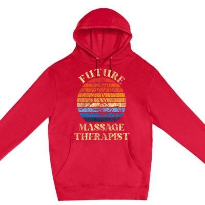 Licensed Massage Therapist Therapy Future Retro Premium Pullover Hoodie