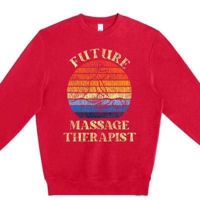 Licensed Massage Therapist Therapy Future Retro Premium Crewneck Sweatshirt