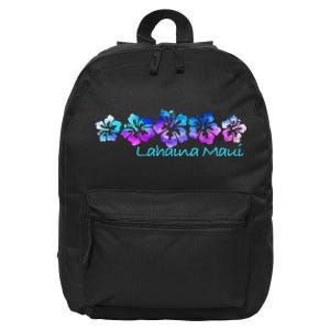 Lahaina Maui Tropical Flower TeeVacation Beach 16 in Basic Backpack