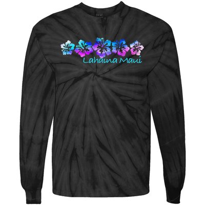 Lahaina Maui Tropical Flower TeeVacation Beach Tie-Dye Long Sleeve Shirt