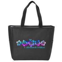 Lahaina Maui Tropical Flower TeeVacation Beach Zip Tote Bag