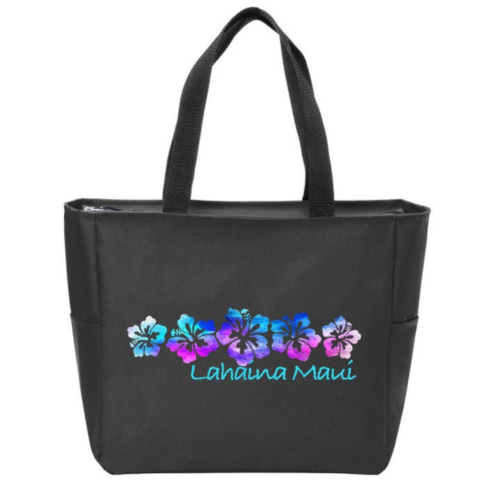 Lahaina Maui Tropical Flower TeeVacation Beach Zip Tote Bag