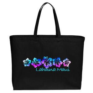 Lahaina Maui Tropical Flower TeeVacation Beach Cotton Canvas Jumbo Tote