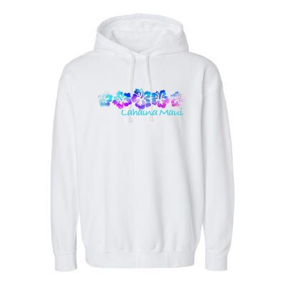 Lahaina Maui Tropical Flower TeeVacation Beach Garment-Dyed Fleece Hoodie