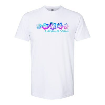 Lahaina Maui Tropical Flower TeeVacation Beach Softstyle CVC T-Shirt