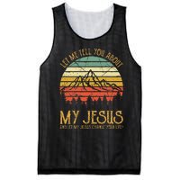 Let Me Tell You About My Jesus Christian Mesh Reversible Basketball Jersey Tank