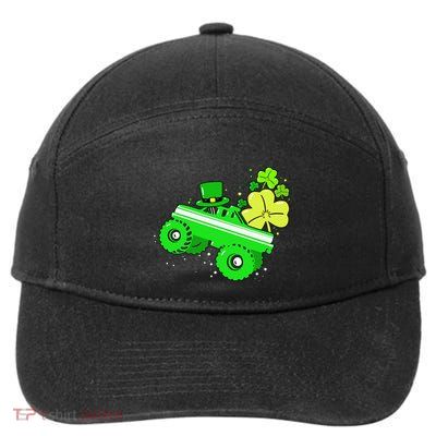 Leprechaun Monster Truck Shamrock St Patrick Day 7-Panel Snapback Hat