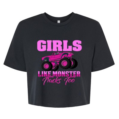 Like Monster Trucks Too Bella+Canvas Jersey Crop Tee