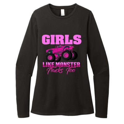 Like Monster Trucks Too Womens CVC Long Sleeve Shirt