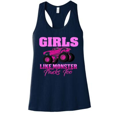 Like Monster Trucks Too Women's Racerback Tank