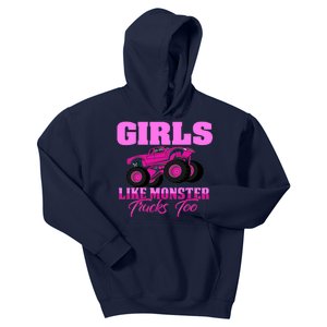 Like Monster Trucks Too Kids Hoodie