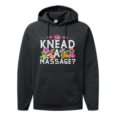 Licensed Massage Therapist Therapy Pun Flower Floral Performance Fleece Hoodie