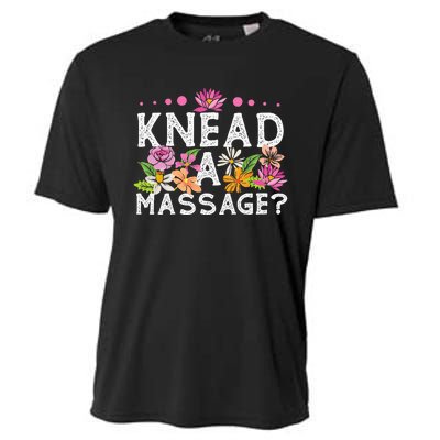 Licensed Massage Therapist Therapy Pun Flower Floral Cooling Performance Crew T-Shirt