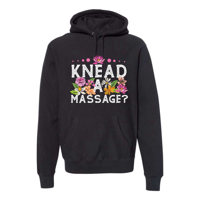 Licensed Massage Therapist Therapy Pun Flower Floral Premium Hoodie