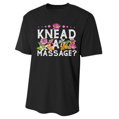 Licensed Massage Therapist Therapy Pun Flower Floral Performance Sprint T-Shirt