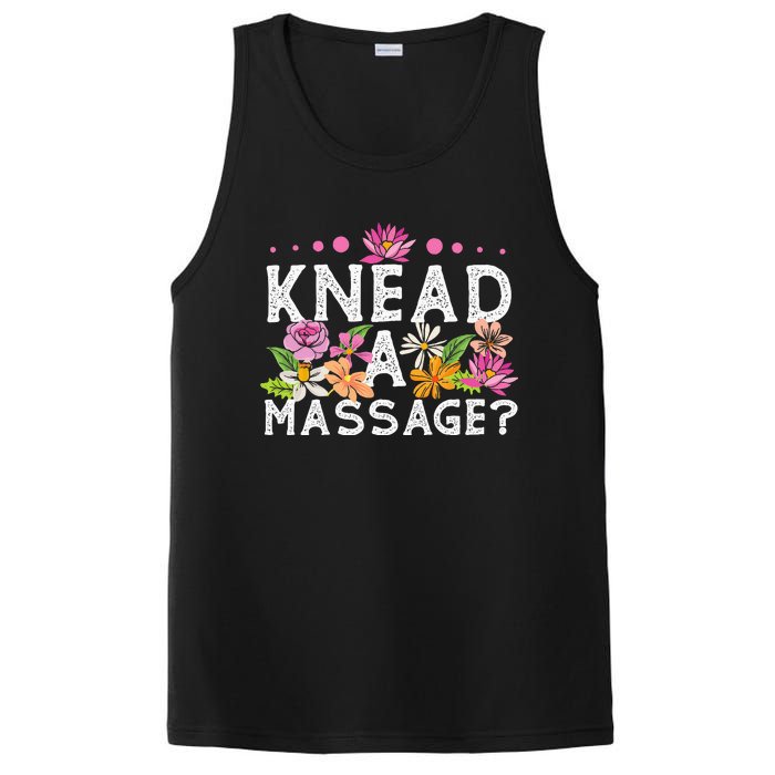 Licensed Massage Therapist Therapy Pun Flower Floral PosiCharge Competitor Tank