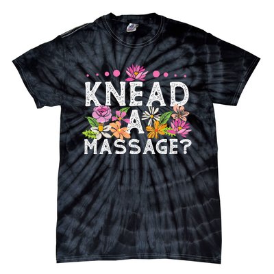 Licensed Massage Therapist Therapy Pun Flower Floral Tie-Dye T-Shirt