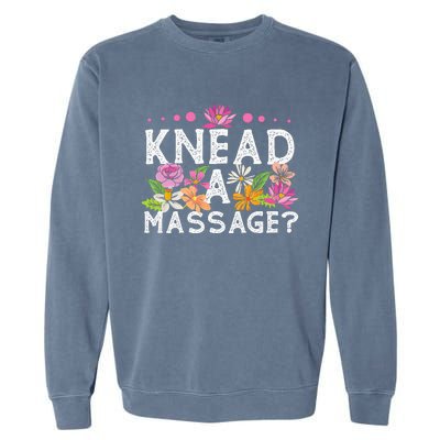 Licensed Massage Therapist Therapy Pun Flower Floral Garment-Dyed Sweatshirt