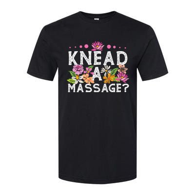 Licensed Massage Therapist Therapy Pun Flower Floral Softstyle CVC T-Shirt