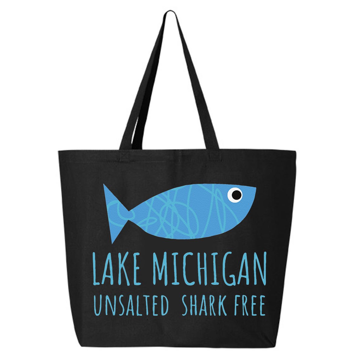 Lake Michigan Unsalted Shark Free Great Lakes Fishing Lover 25L Jumbo Tote