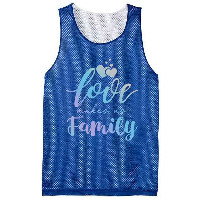 Love Makes Us Family Greatest Blessing Inspiration Gift Mesh Reversible Basketball Jersey Tank