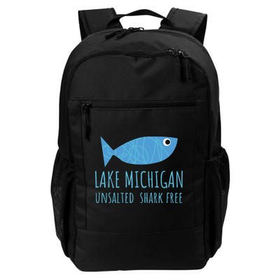Lake Michigan Unsalted Shark Free Great Lakes Fishing Lover Backpack
