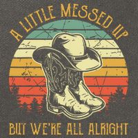 Little Messed Up But Were All Alright Country Music Cotton Canvas Backpack
