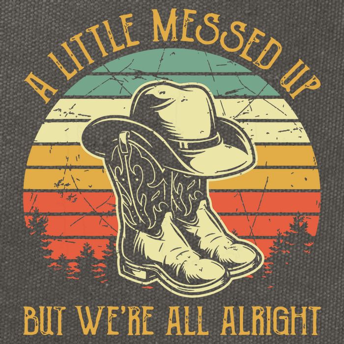Little Messed Up But Were All Alright Country Music Cotton Canvas Backpack