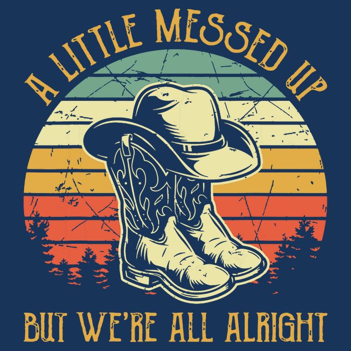 Little Messed Up But Were All Alright Country Music Visor
