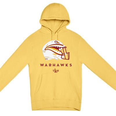 Louisiana Monroe Ulm Warhawks All Season Football Helmet Premium Pullover Hoodie