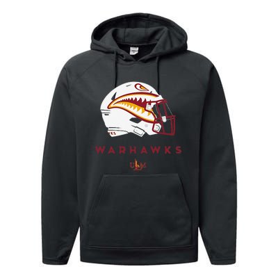 Louisiana Monroe Ulm Warhawks All Season Football Helmet Performance Fleece Hoodie