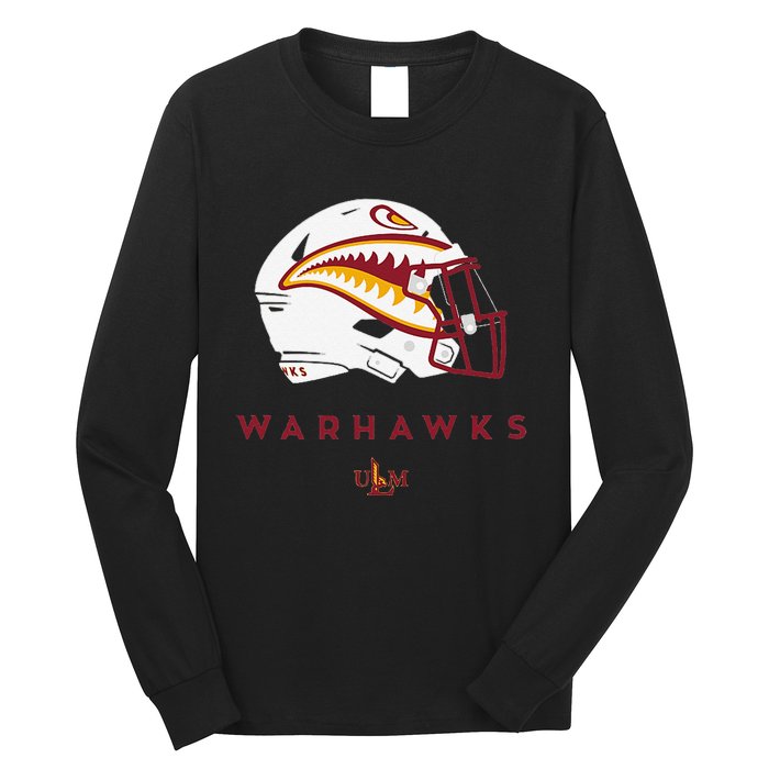 Louisiana Monroe Ulm Warhawks All Season Football Helmet Long Sleeve Shirt