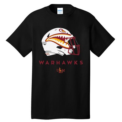 Louisiana Monroe Ulm Warhawks All Season Football Helmet Tall T-Shirt