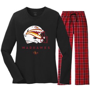 Louisiana Monroe Ulm Warhawks All Season Football Helmet Women's Long Sleeve Flannel Pajama Set 