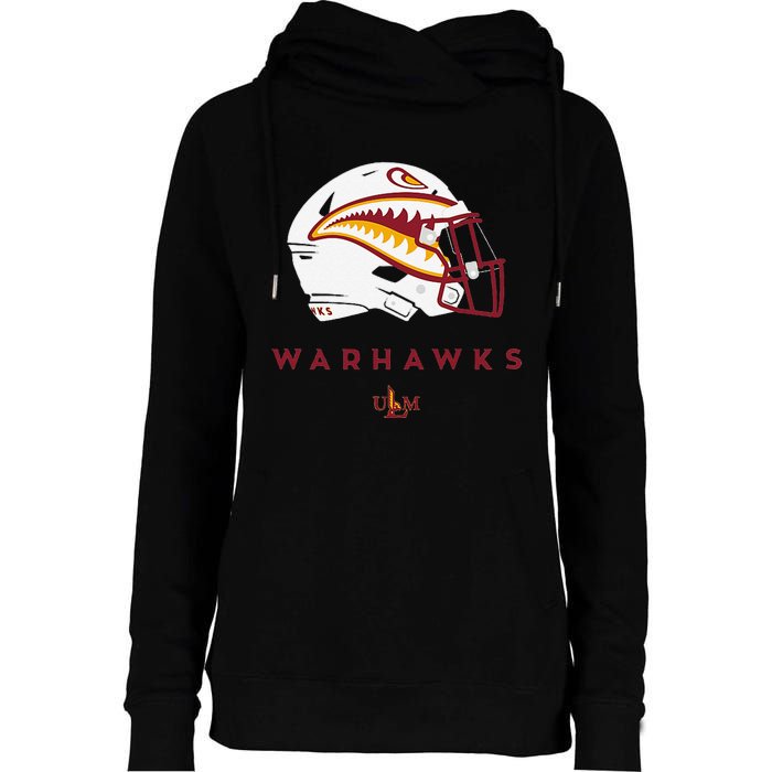 Louisiana Monroe Ulm Warhawks All Season Football Helmet Womens Funnel Neck Pullover Hood