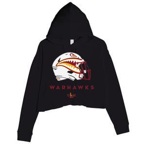 Louisiana Monroe Ulm Warhawks All Season Football Helmet Crop Fleece Hoodie