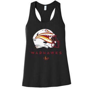 Louisiana Monroe Ulm Warhawks All Season Football Helmet Women's Racerback Tank