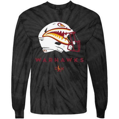 Louisiana Monroe Ulm Warhawks All Season Football Helmet Tie-Dye Long Sleeve Shirt