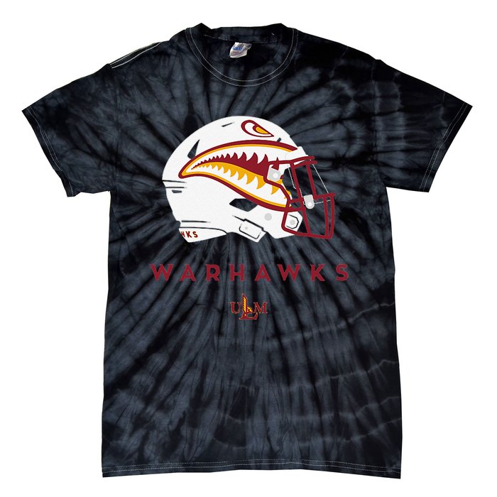 Louisiana Monroe Ulm Warhawks All Season Football Helmet Tie-Dye T-Shirt