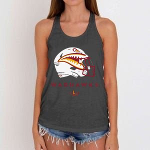 Louisiana Monroe Ulm Warhawks All Season Football Helmet Women's Knotted Racerback Tank