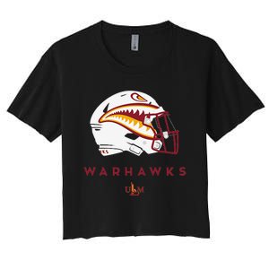 Louisiana Monroe Ulm Warhawks All Season Football Helmet Women's Crop Top Tee